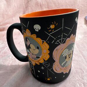 Disney Halloween Mug Matte Black & Orange Mickey, Minnie, Donald and Pluto 16oz